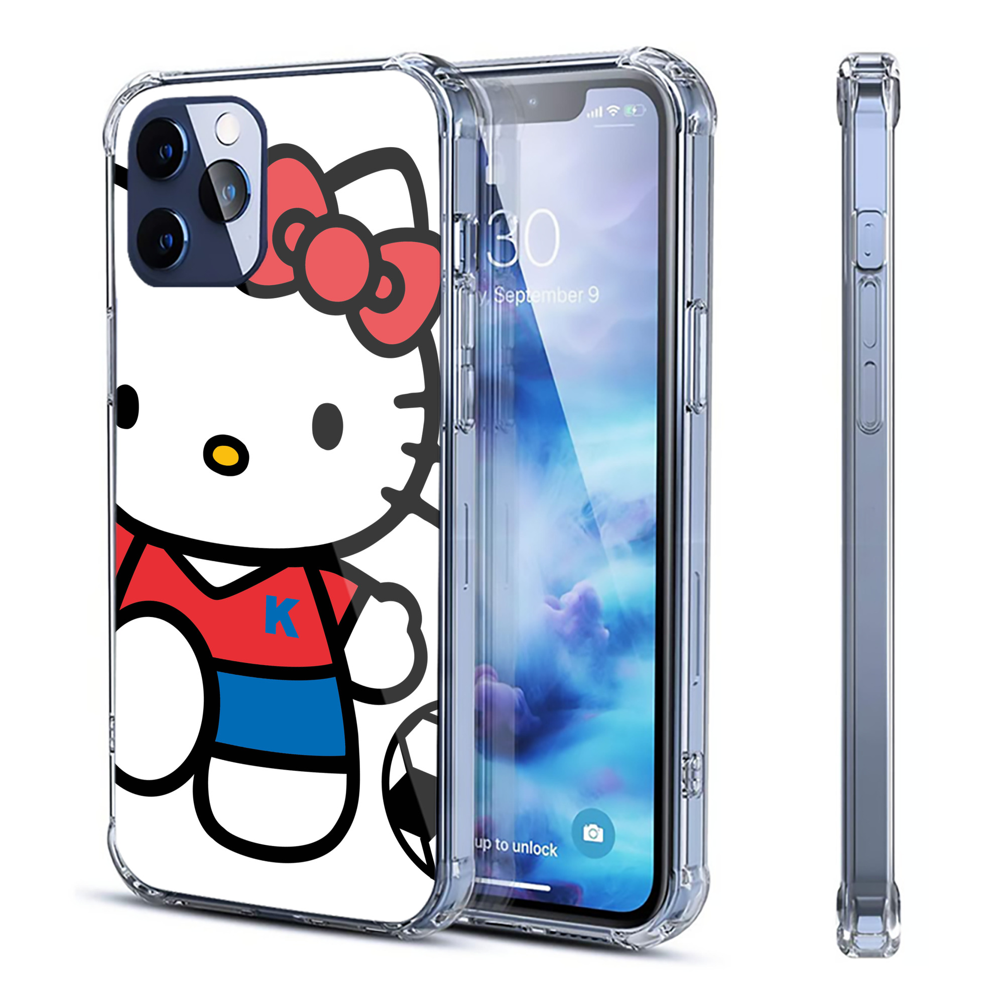 （画像用） Hello Kitty ハローキティ 【iPhone 12シリーズ対応】透明スマホケース（クリアソフトケース）